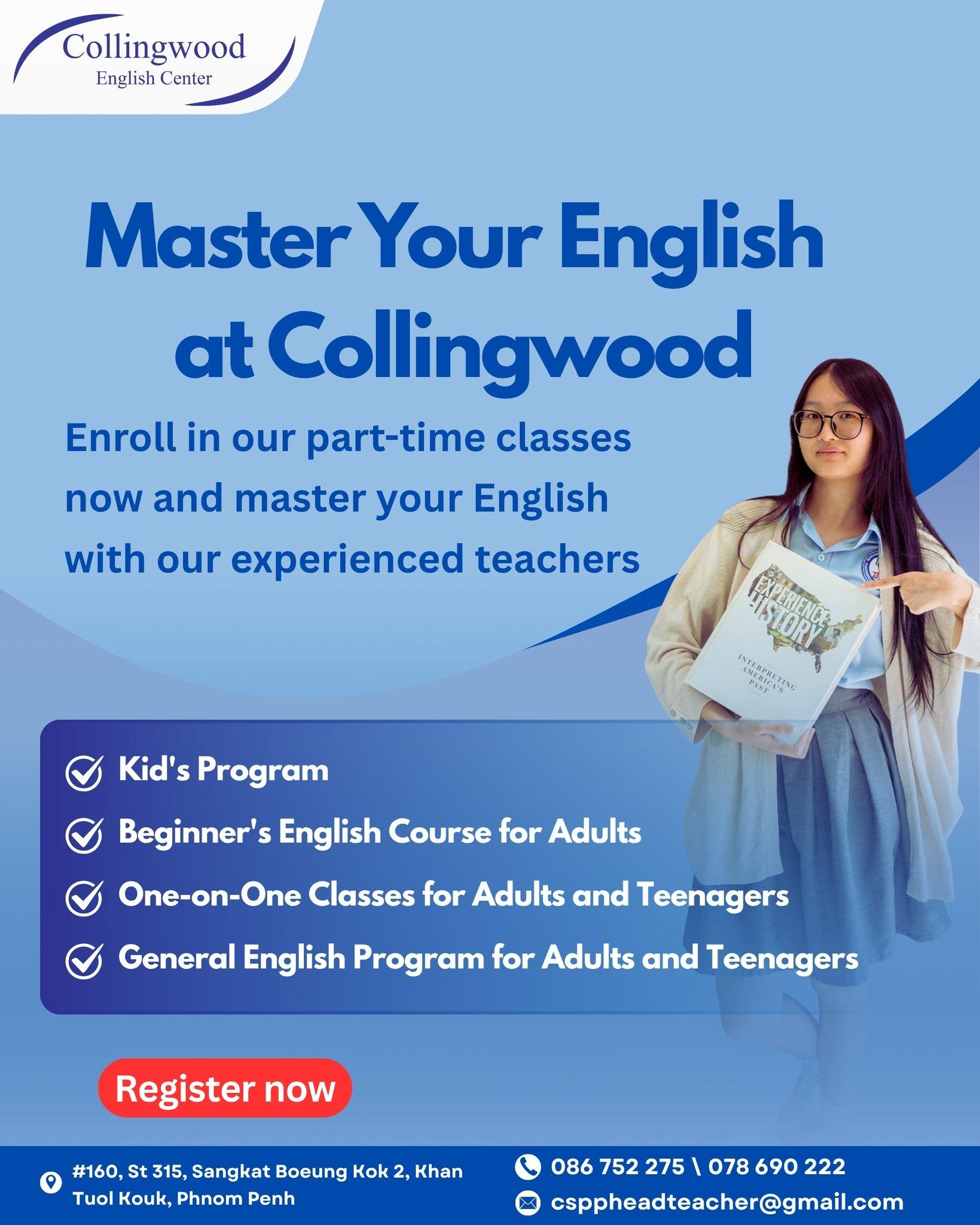Master Your English at Collingwood!